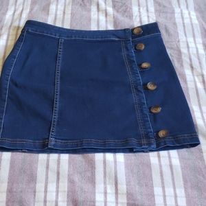 Free People Denim Mini Skirt